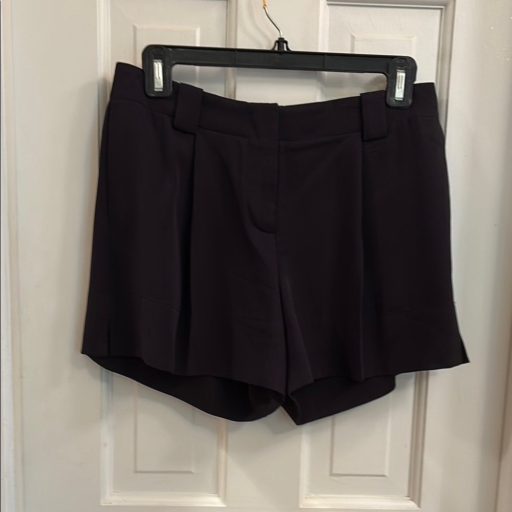 Theory Black High Waist Dress Shorts
